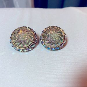 Vintage costume jewelry clip on earrings